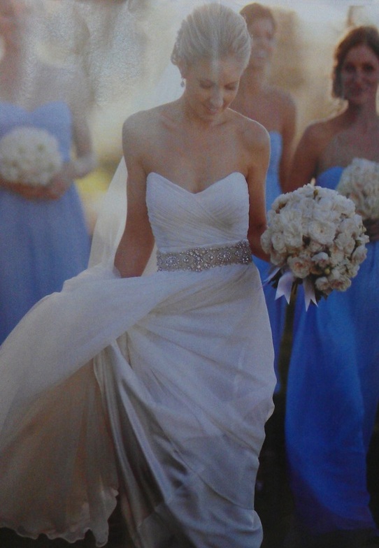 The most AMAZE Wedding dress Bling sash Flowers bridesmaid dresses